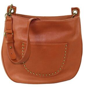 The SAK 'Zinnia' Hobo Moon Shaped Bag Cognac Tobacco Leather Retail $179.00